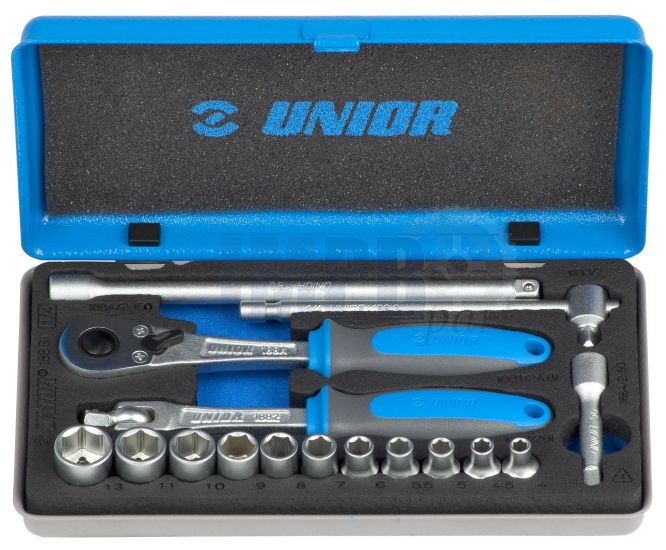 UNIOR BI Socket set 1/4-188 BI-16pcs