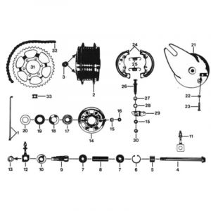 24. Zundapp 529 Rear wheel hub 120MM