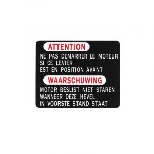 Warning Sticker Yamaha RD50MX / DT50MX