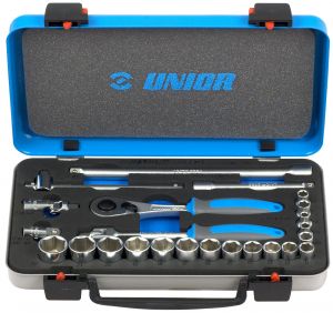 UNIOR BI Socket set 3/8"-239 A-24pcs