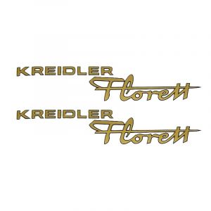 Kreidler Florett Stickerset Gold 135X30MM 2 Parts 