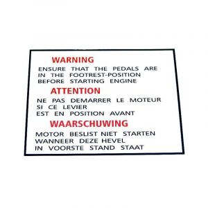 Warning sticker Yamaha FS1/RD 73