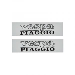 Tank sticker Set Vespa Piaggio Silver 2 Pieces