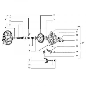 Rear hub parts Vespa Ciao