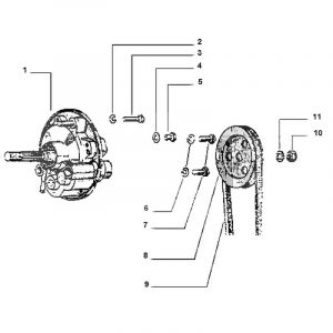 Rear hub house Gilera Citta