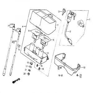 Cockpit / Ignition Lock Honda MB50