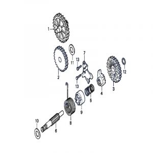 Kickstart axle Honda MT50