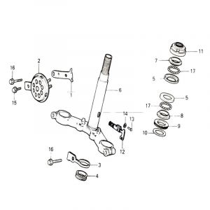 Fork plate / Steering head Honda MT50