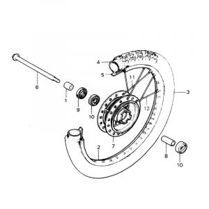 Front wheel Honda MT50