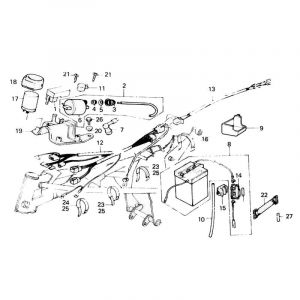 Wiring Harness / Battery Honda MT50