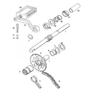 Crank axle Tomos Flexer up to 2006