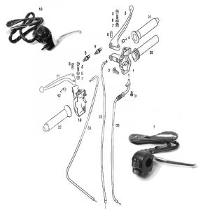 Brake handles Tomos Standard