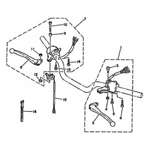 Brake / Clutch grip Yamaha FS1 2RU