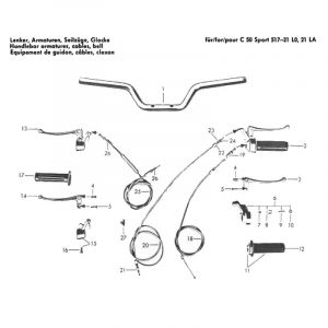 Handlebar Zundapp 517 C50 Sport