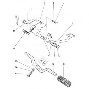 Footrest Bar / Brake Pedal Puch Monza