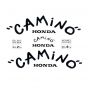 Stickerset Tank Honda Camino Funny Special Black