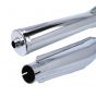 Exhaust Silencer Universal Cross Chrome 28MM