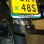 Sticker License plate holder Wide Puch Silver