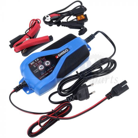 Battery Charger Shido DC 1.0 12 Volt 1A Lithium / Lead Acid