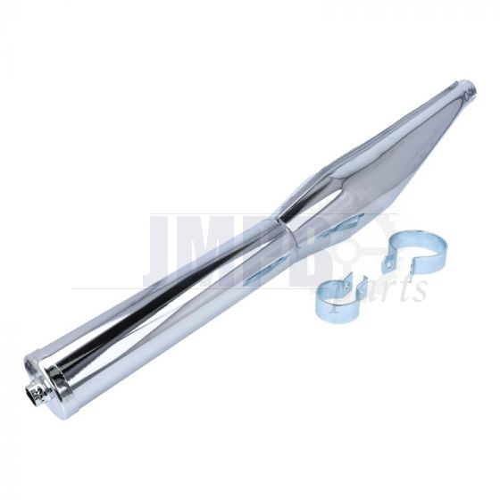 Exhaust Silencer Universal Cross Chrome 32MM