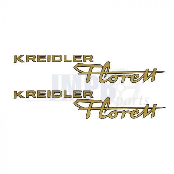 Kreidler Florett Stickerset Gold 135X30MM 2 Parts 