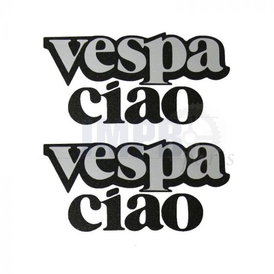 Sticker Vespa Ciao Anthracite 2 Pieces