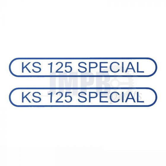 Stickerset Tank Zundapp KS125 Special Blue