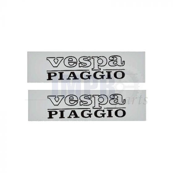 Tank sticker Set Vespa Piaggio Silver 2 Pieces