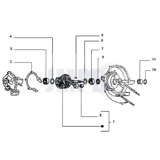 Crankshaft Gilera Citta Pen 10