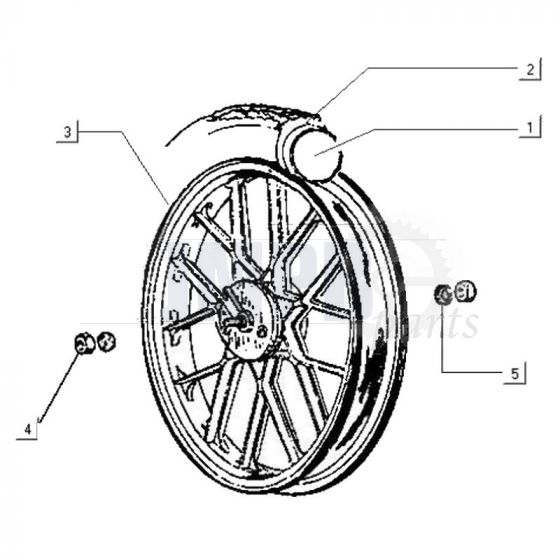 Front wheel Gilera Citta