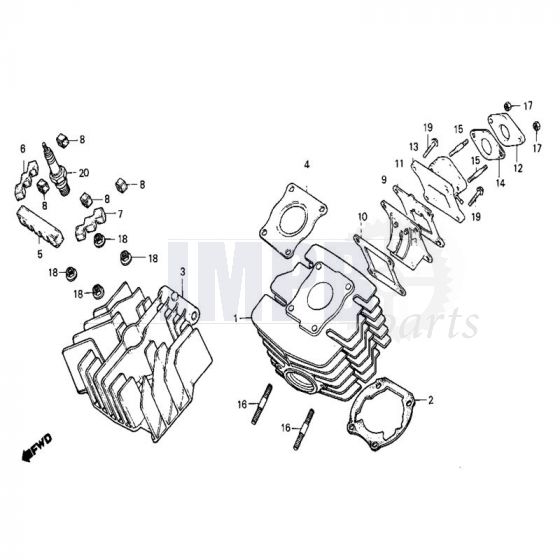 Cylinder / Manifold Honda MB50