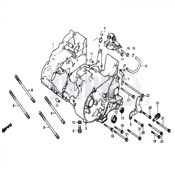 Crankcases / Oil Pump Honda MB50