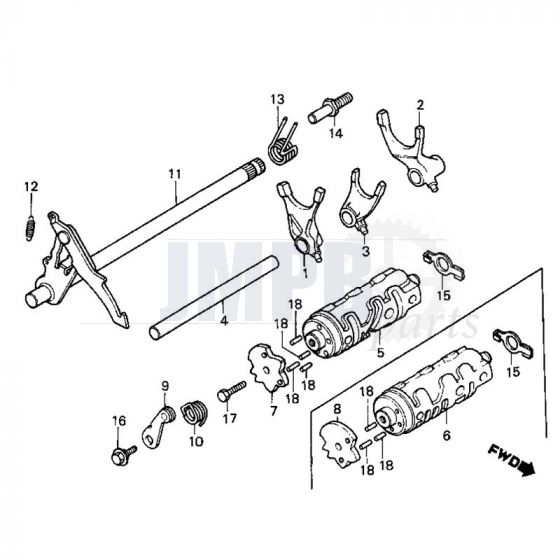 Gear Axle Honda MB50