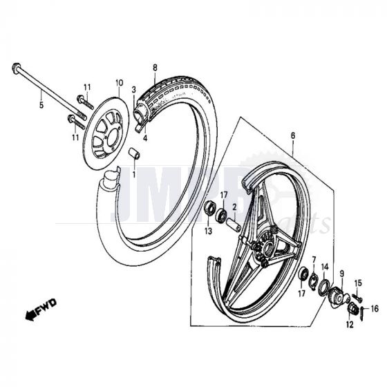 Front Wheel Honda MB50