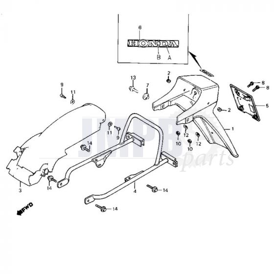 Rear Fender Honda MB50