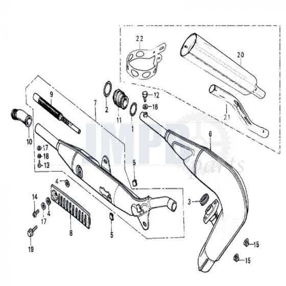 Exhaust Honda MT50