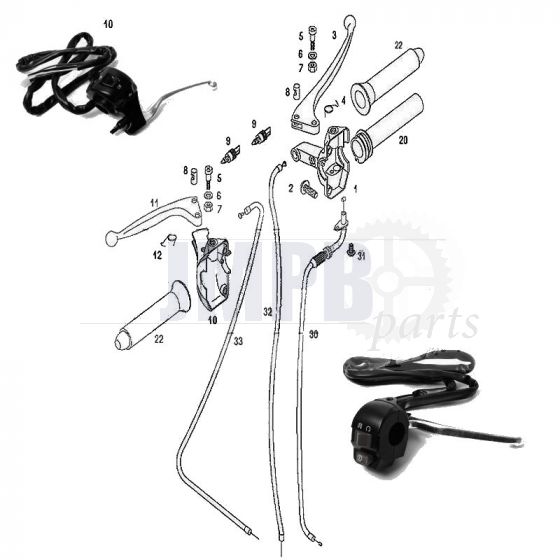 Brake handles Tomos Flexer from 2007