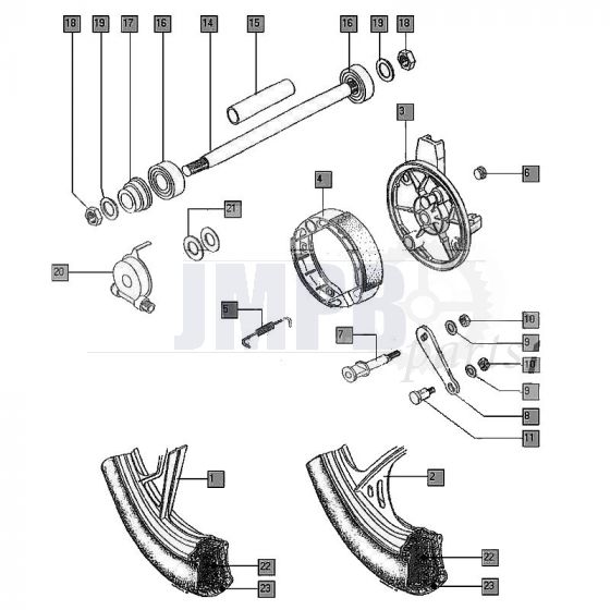 Front wheel Tomos Flexer until 2006