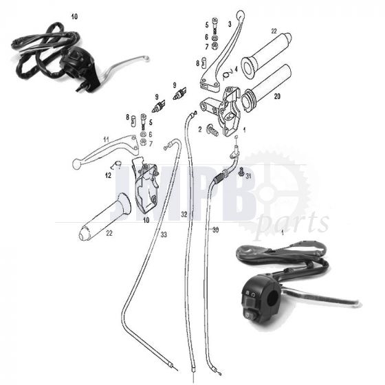 Brake handles Tomos Standard