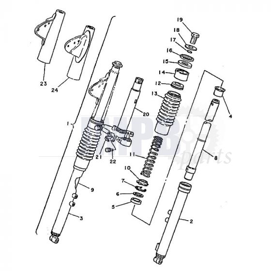 Front fork Yamaha FS1 2RU