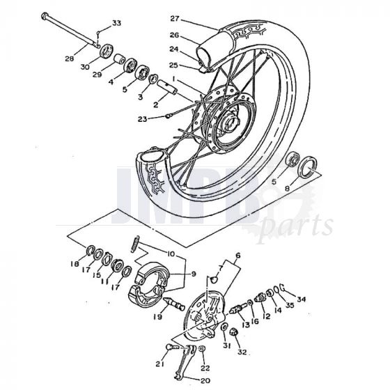 Front wheel Yamaha FS1 2RU