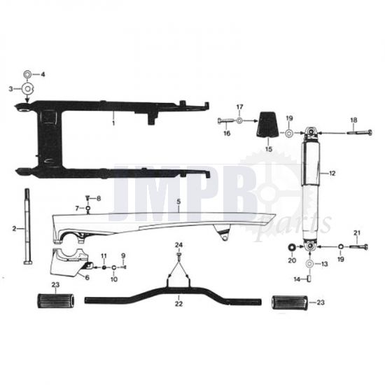 20. Zundapp 529 Swingarm / Closed Shock absorbers