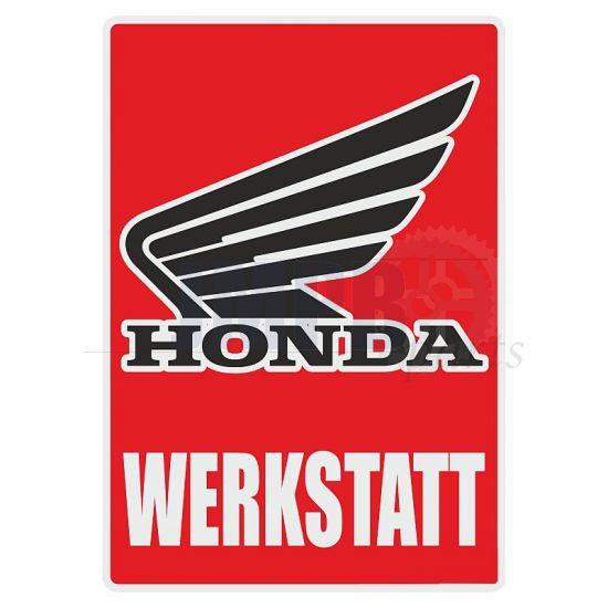 Werkstatt Sticker Honda Deutsch