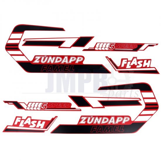 Stickerset Zundapp Famel Flash Red/Black