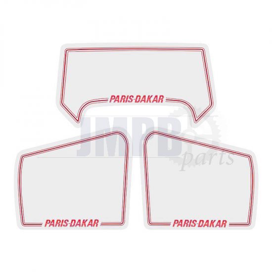 Stickerset Honda MT50 Paris Dakar White / Red 3-Parts