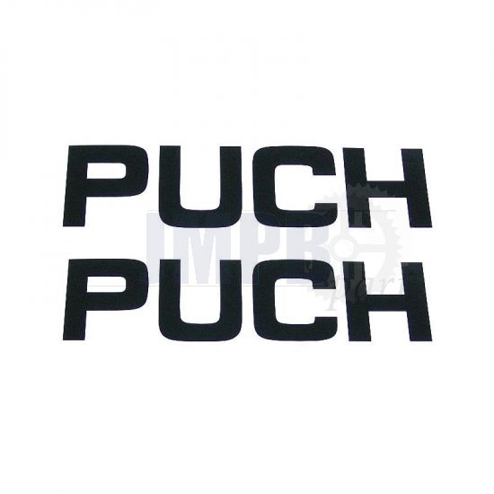 Stickerset Puch Black 120X35MM 