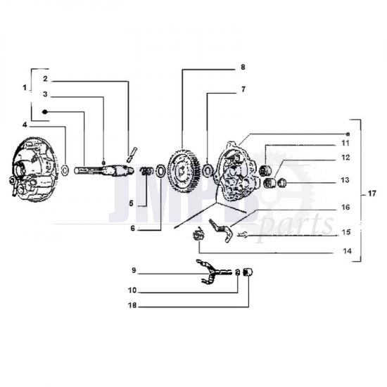 Rear hub parts Gilera Citta