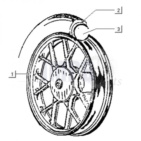 Rear wheel Gilera Citta