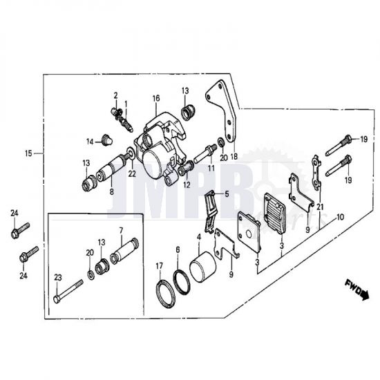 Brake Caliper Honda MB50