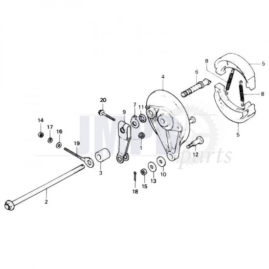 Rear brake Honda MT50